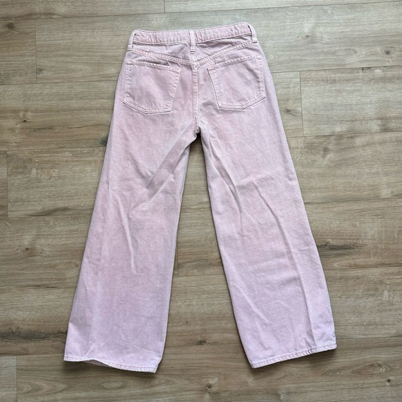 Girls High waisted baggy wide-leg jeans pink denim - Picture 3 of 5